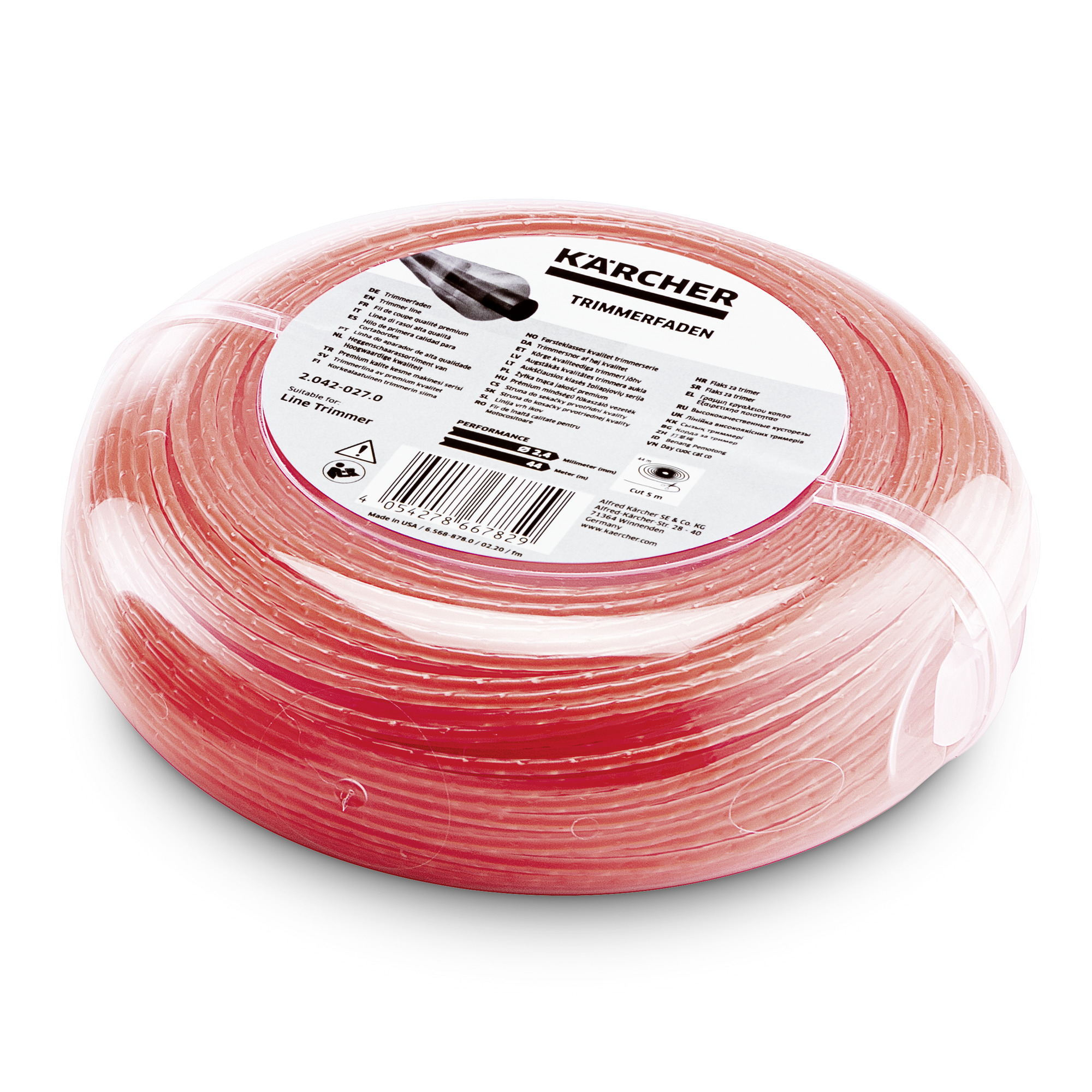 Das Bild zeigt das Produkt Kärcher Fadenspule 2,4mm, 44m.