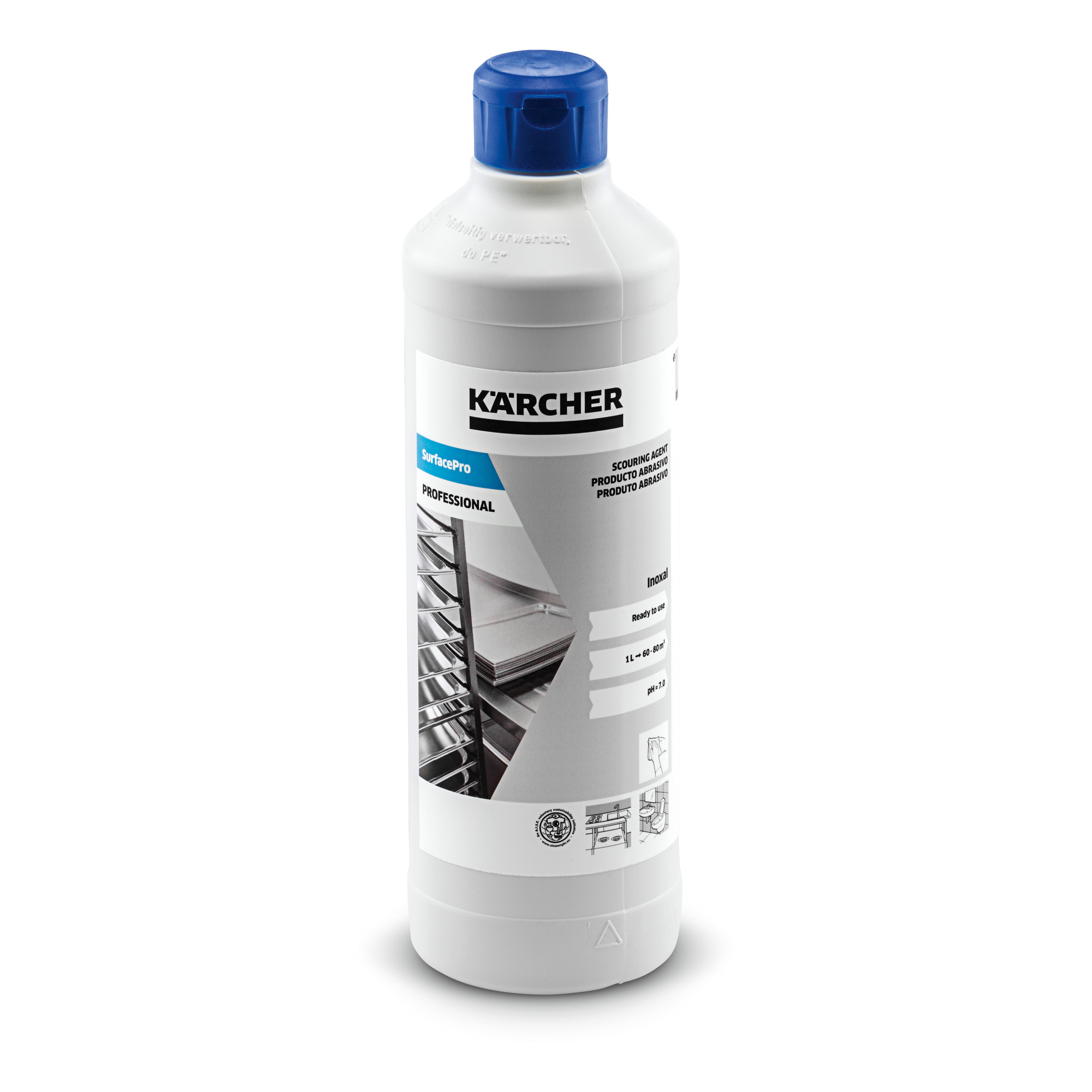 Das Bild zeigt das Produkt Kärcher SurfacePro Scheuermittel Inoxal 0,5 l.
