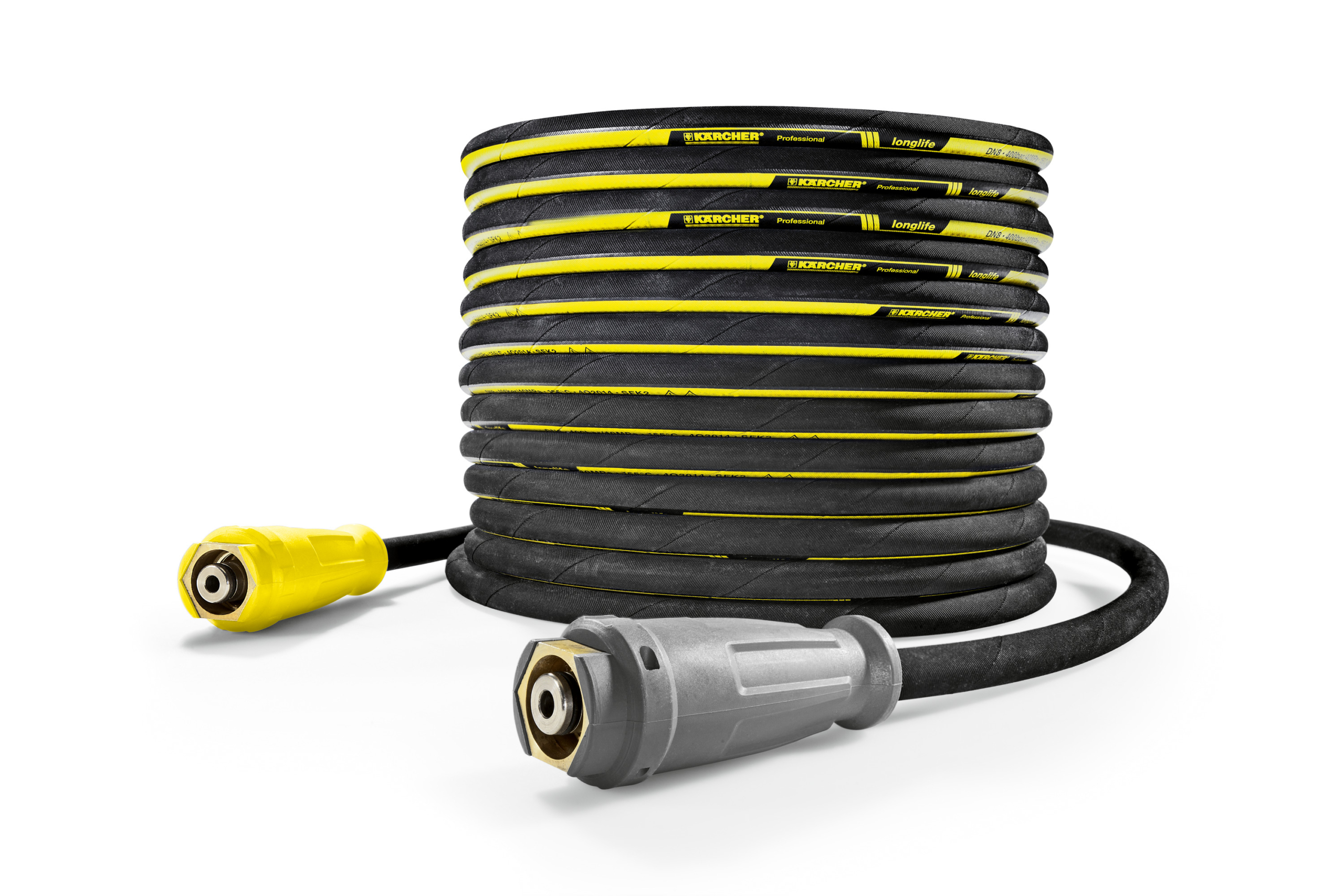Das Bild zeigt das Produkt Kärcher Hochdruckschlauch Longlife 400, 15 m, DN 8, inkl. Drehkuppl..