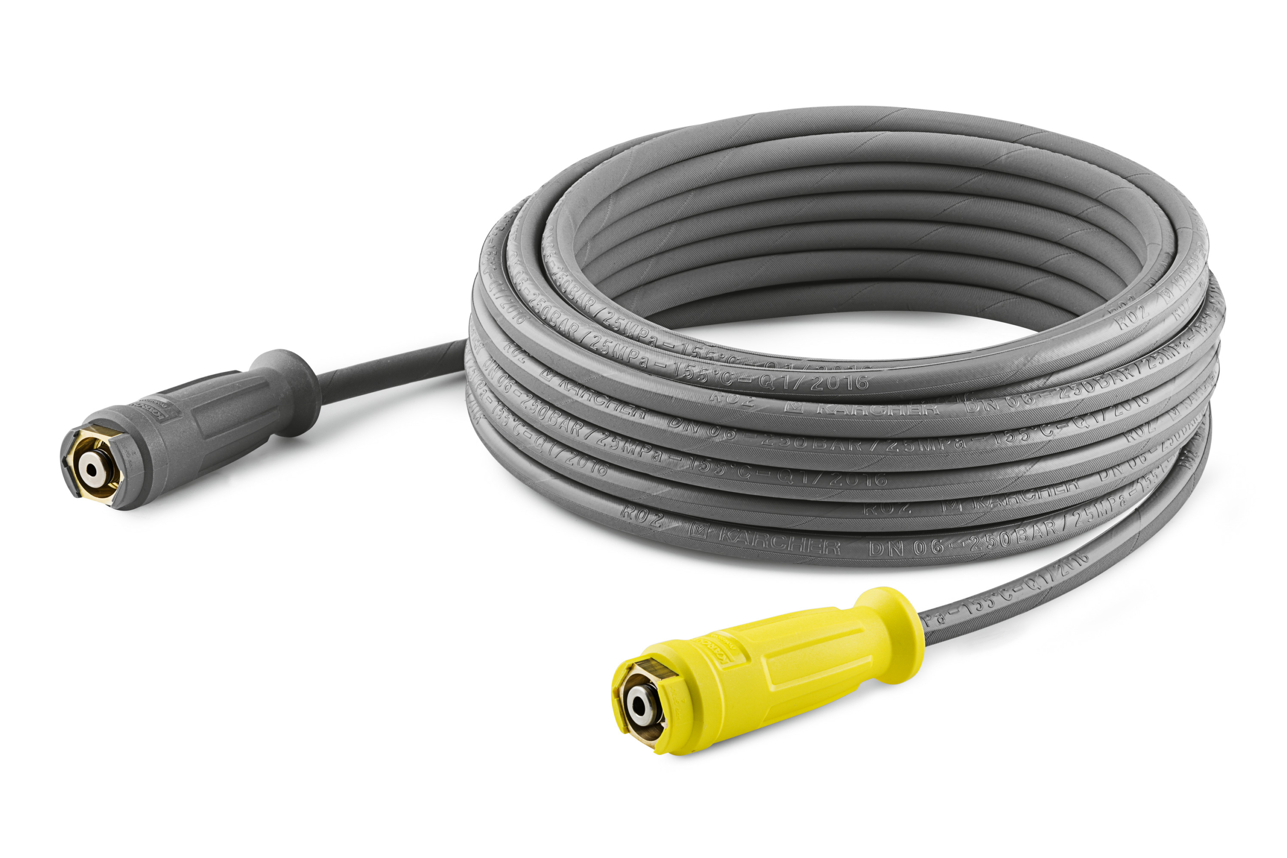 Das Bild zeigt das Produkt Kärcher Hochdruckschlauch Lebensmittel, 2 x EASY!Lock, DN 6, 15 m, ANTI!Twist.