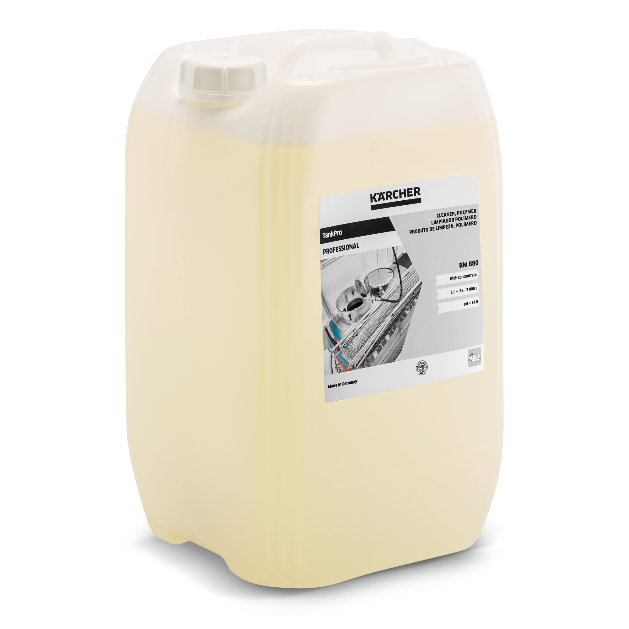 Das Bild zeigt das Produkt Kärcher TankPro Reiniger, Polymer RM 880,  20L.