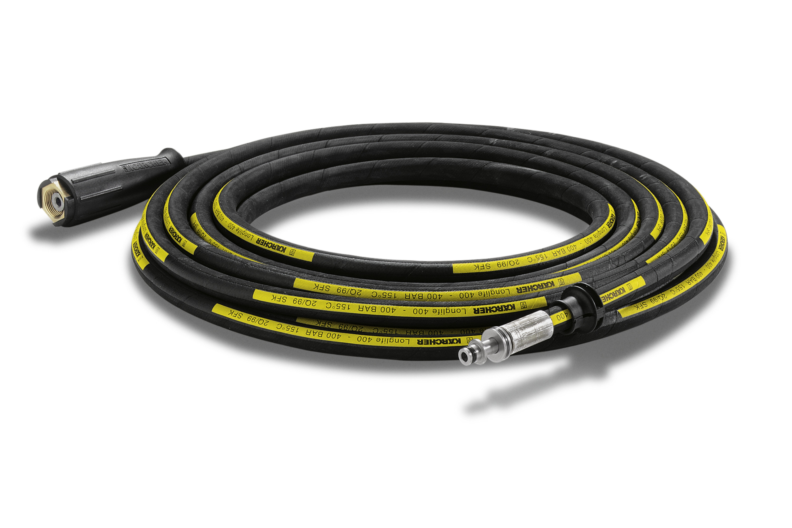 Das Bild zeigt das Produkt Kärcher Hochdruckschlauch Longlife 400, 20 m DN 8, AVS-Pistolenanschluss.