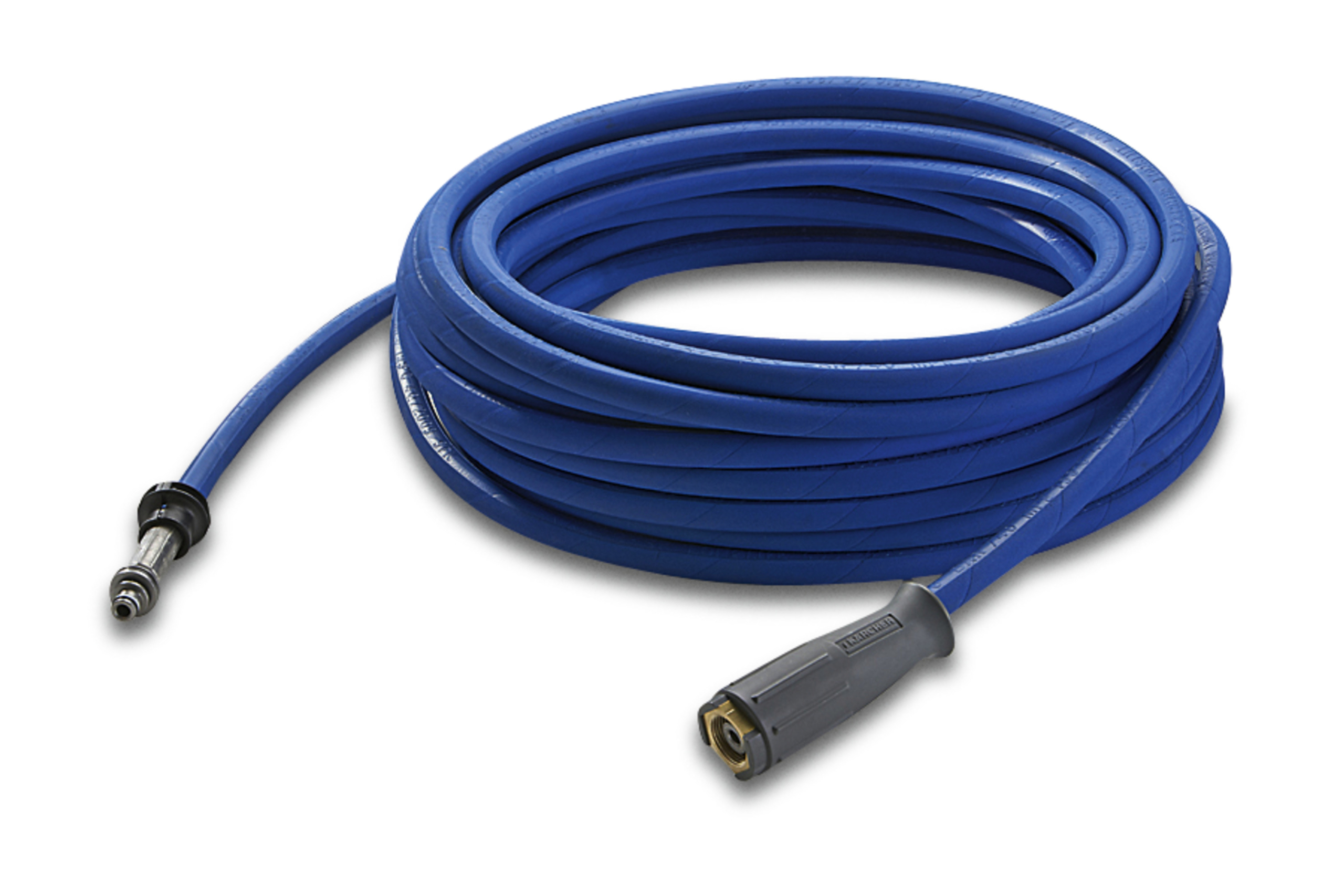 Das Bild zeigt das Produkt Kärcher Hochdruckschlauch Lebensmittel 400 bar, 20 m, DN 8, AVS-Pistolenanschluss.