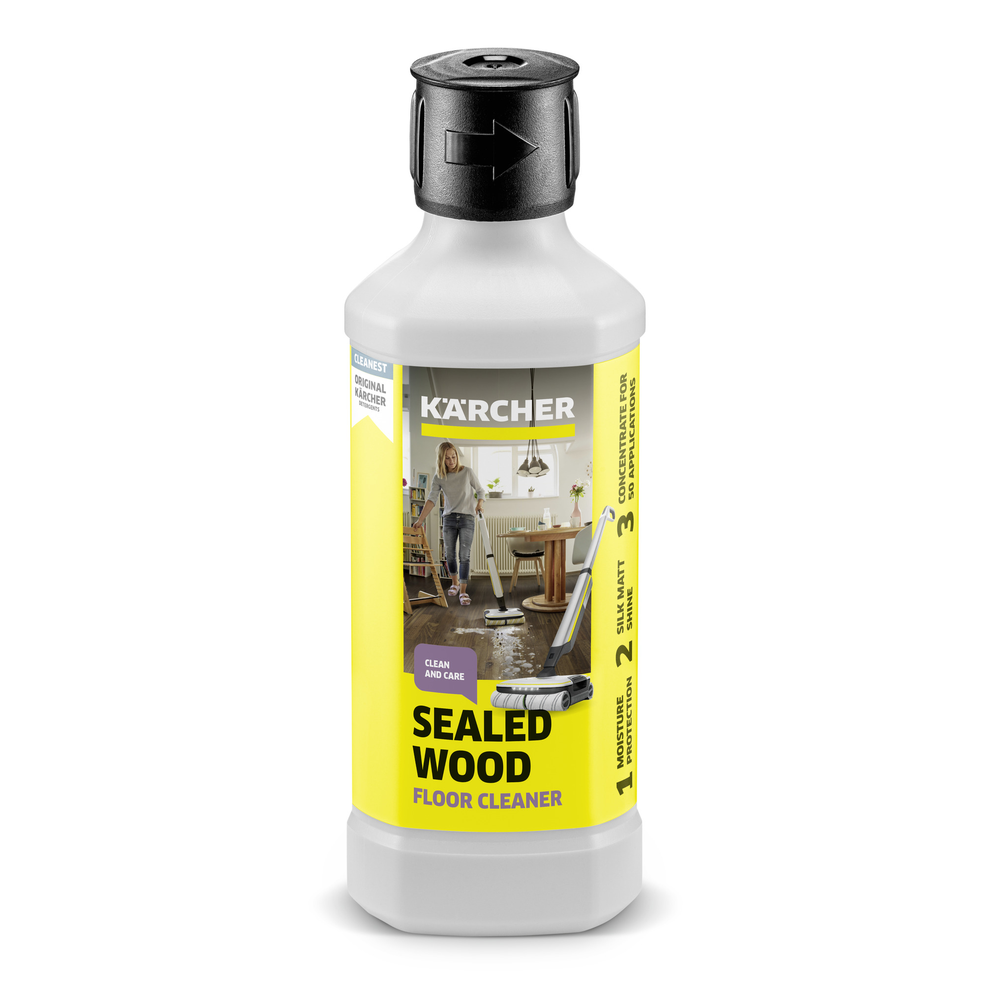 Das Bild zeigt das Produkt Kärcher Bodenpflege Holz versiegelt RM 534 500ml.
