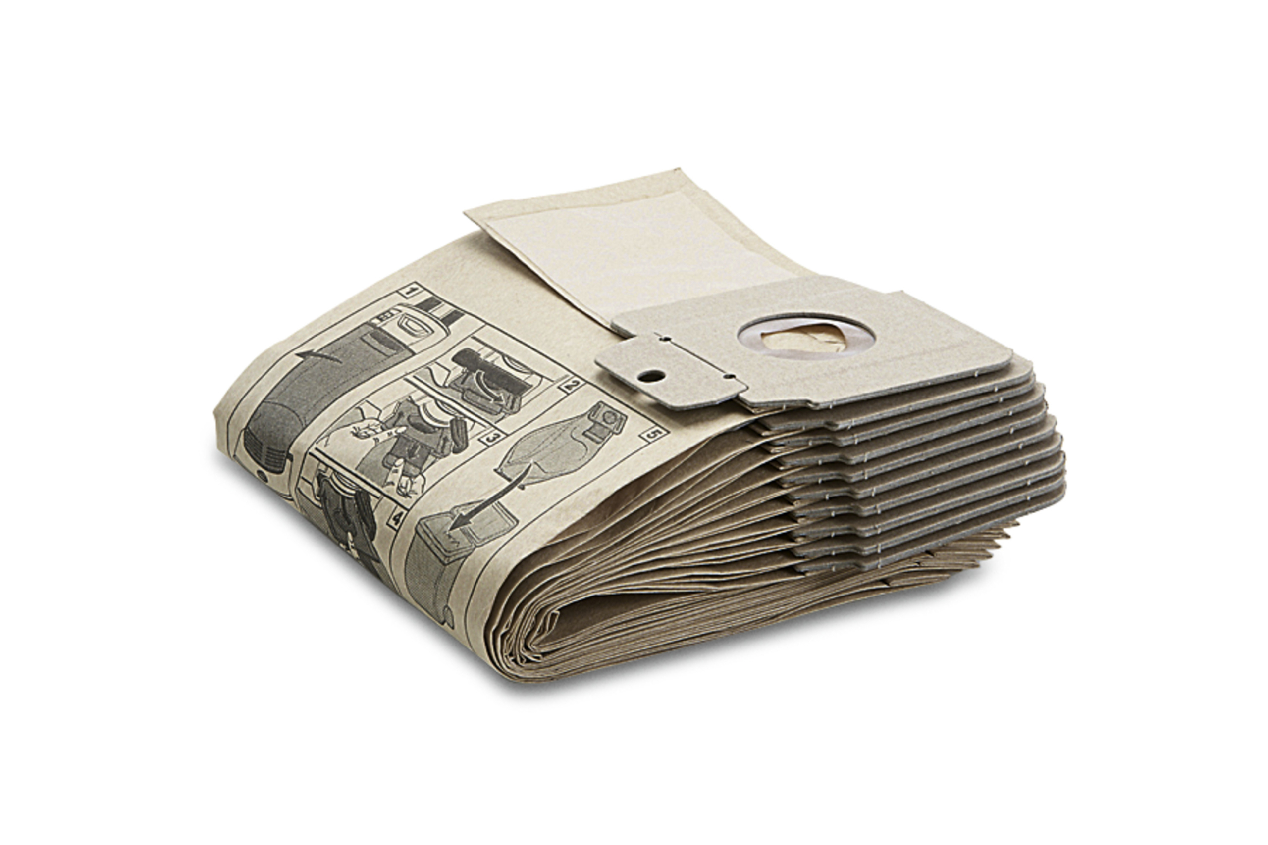 Das Bild zeigt das Produkt Kärcher Papierfiltertüten 2-lagig  300 St. CV 30/1 - CV 48/2.