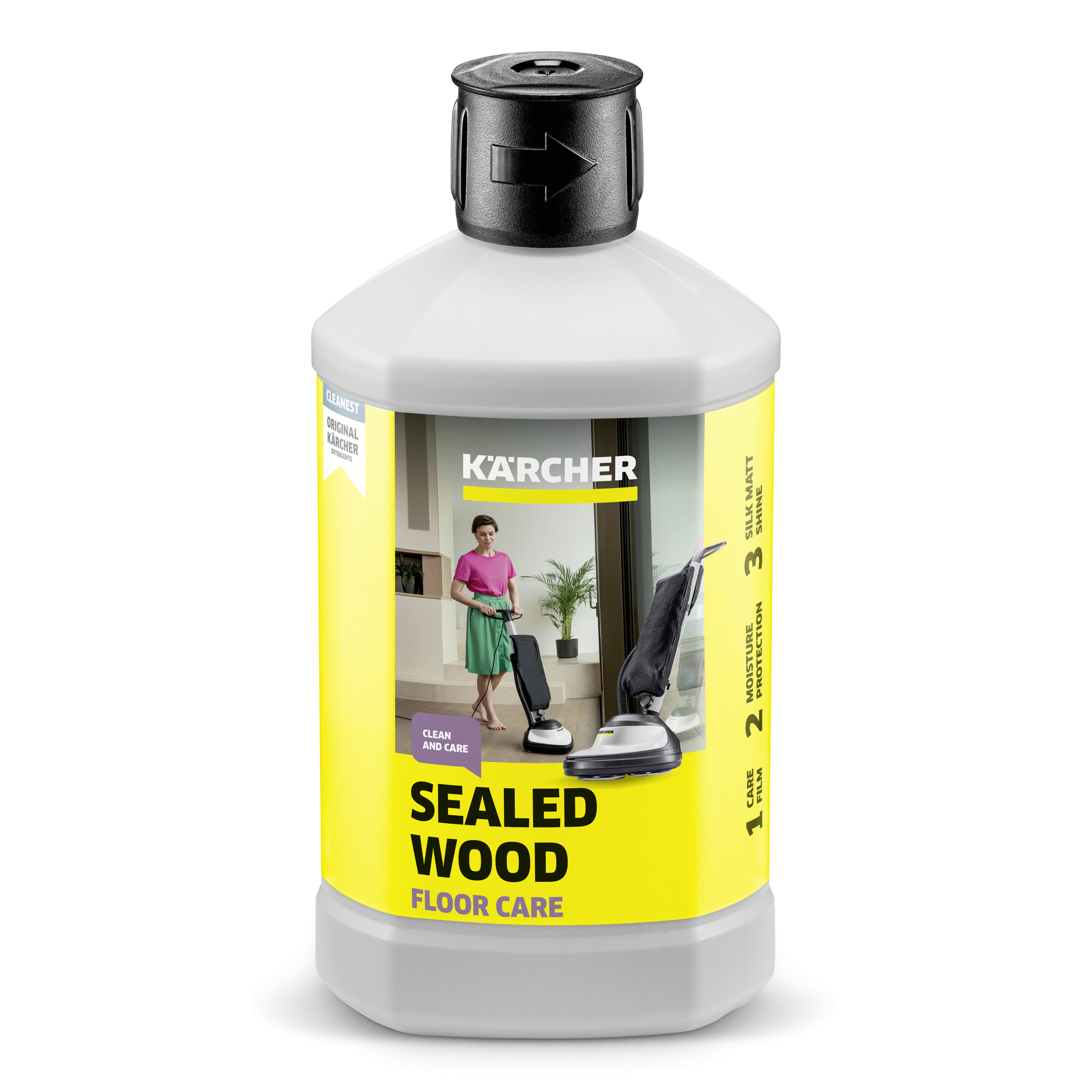 Das Bild zeigt das Produkt Kärcher Bodenpflege Parkett versiegelt/ Laminat/ Kork RM 531.