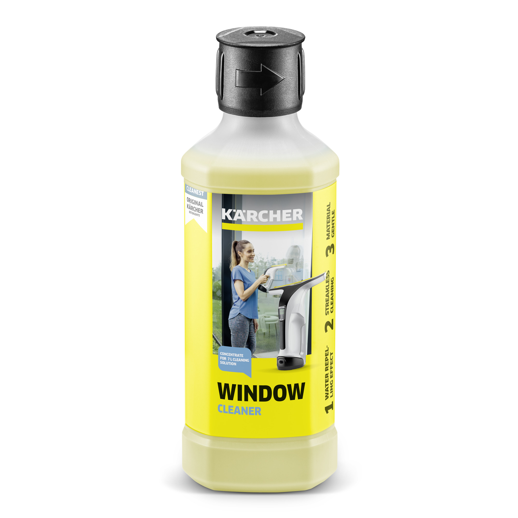 Das Bild zeigt das Produkt Kärcher Fensterreiniger-Konzentrat RM 503, 500 ml.
