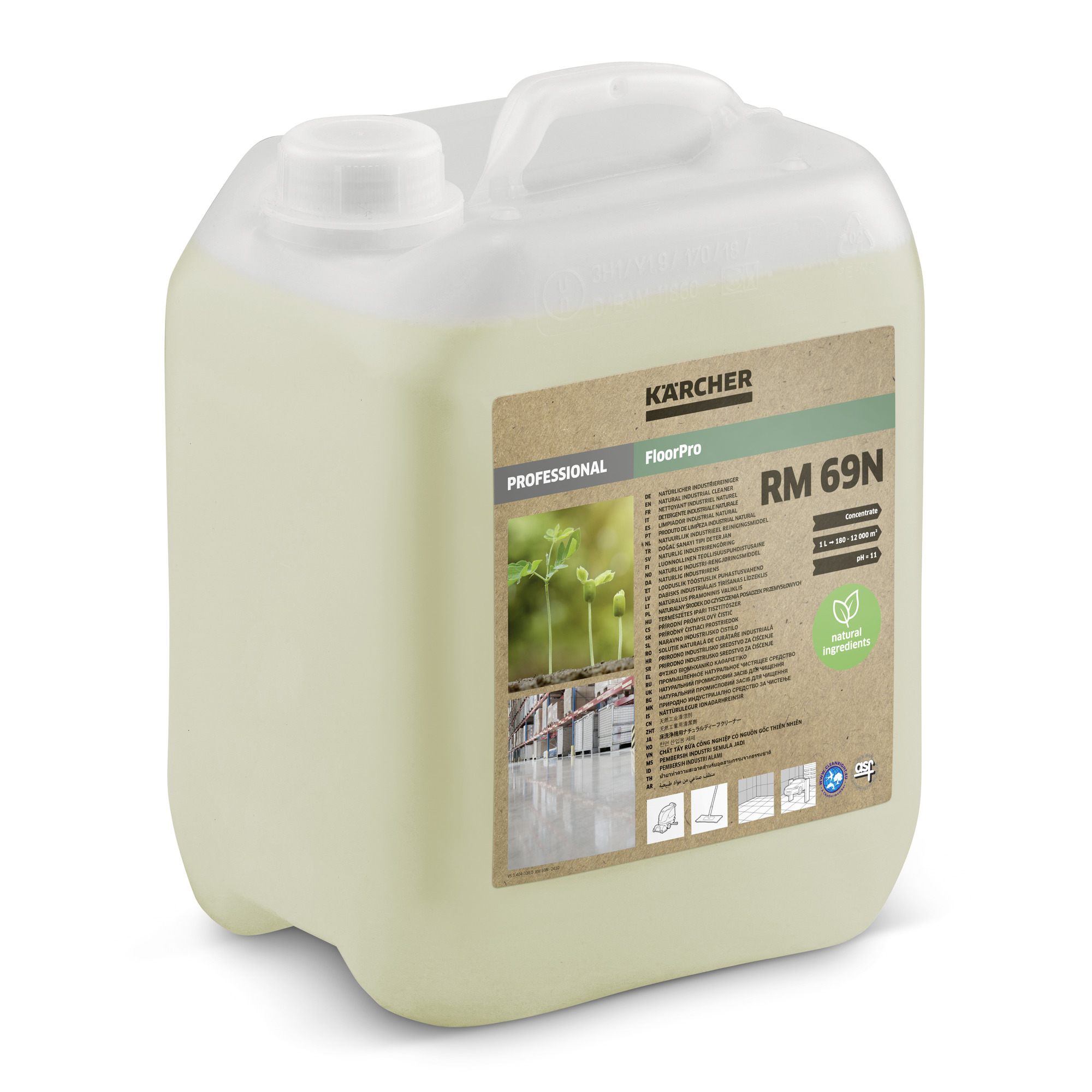 Das Bild zeigt das Produkt Kärcher RM 69N** 5L natuerlicher Industriereinig.