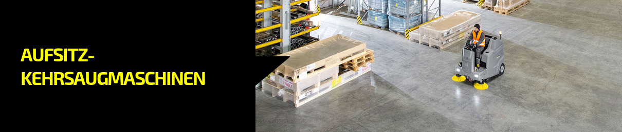 Das Bild zeigt das Produkt Aufsitz-Kehrsaugmaschinen.